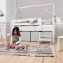 Letto per bambini Manis-h NANNA senza 3 cassetti 90 x 200 cm Bianco neve