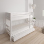 Letto a castello Manis-h 120/120 x 200 con letto per ospiti 90x200 snow white