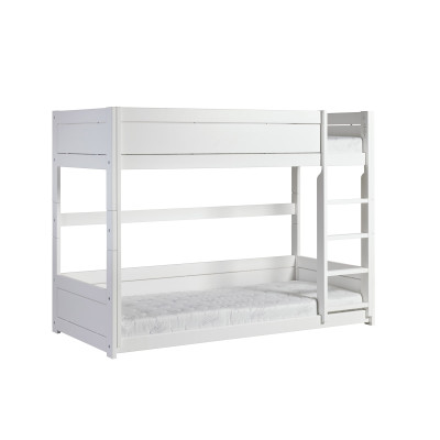 Lifetime low bunkbed with play table Breeze 90 x 200 cm, slatted base standard white