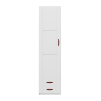 Lifetime wardrobe with 1 door and 2 drawers, 50 cm white