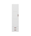 Lifetime wardrobe with 1 door and 2 drawers, 50 cm white