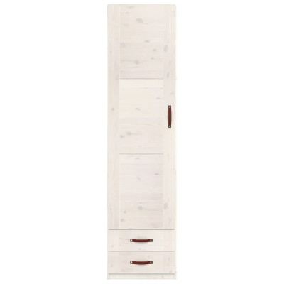 Lifetime wardrobe with 1 door and 2 drawers, 50 cm whitewash