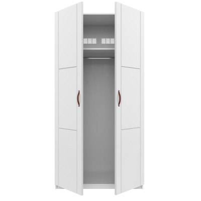 Lifetime armoire avec 2 portes et barre vêtements, 100 cm blanc