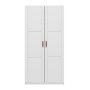 Lifetime wardrobe with 2 doors and clothes rail, 100 cm white