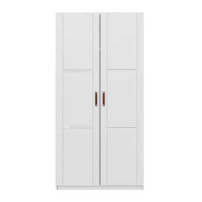 Lifetime wardrobe with 2 doors and clothes rail, 100 cm white