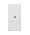 Lifetime wardrobe with 2 doors and clothes rail, 100 cm white