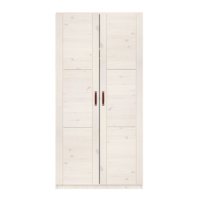 Lifetime wardrobe with 2 doors and clothes rail, 100 cm whitewash