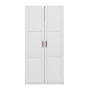 Lifetime wardrobe with 2 doors, shelves and clothes rail, 100 cm white