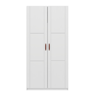 Lifetime armoire avec 2 portes, étagères et barre vêtements, 100 cm blanc