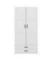 Lifetime armoire avec 2 portes et tiroirs, 100 cm blanc