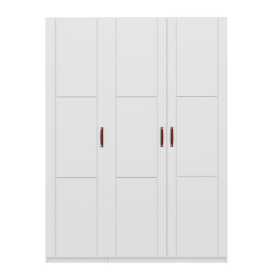 Lifetime Armoire avec 3 portes, étagères et tringle à vêtements, 150 cm blanc