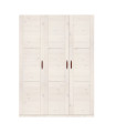 Lifetime Armoire avec 3 portes, étagères et tringle à vêtements, 150 cm whitewash