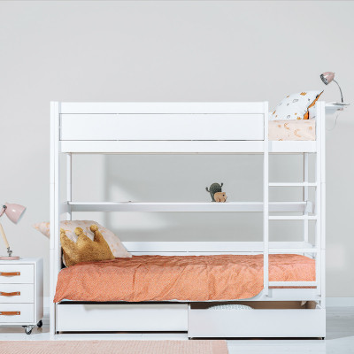 Lifetime bunk bed with deluxe slatted frame white