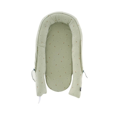 Träumeland baby nest "Home" Premium Fiore green