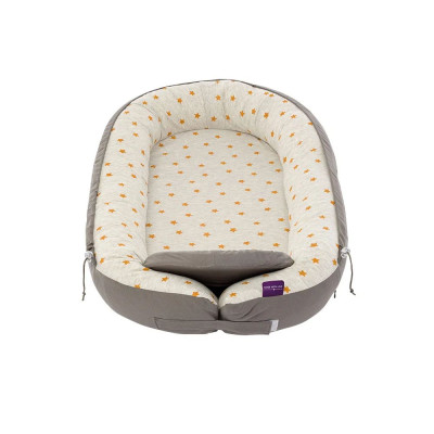 Träumeland baby nest "Home" Premium Sternentraum yellow