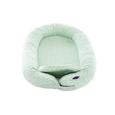 Träumeland baby nest "Home" Comfort Twister green