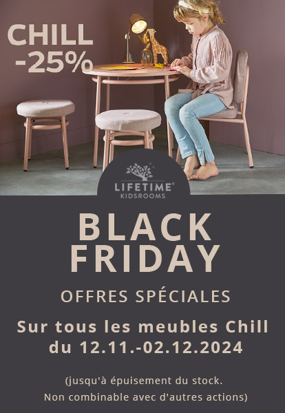 BLACK FRIDAY OFFRES SPÉCIALES - CHILL LOUNGE MEUBLES - 25 %. Période de promotion : 12.11.-02.12.2024 (dans la limite des stocks disponibles)